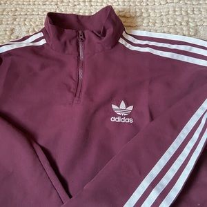 Adidas 3/4 Zip, cropped Windbreaker jacket!